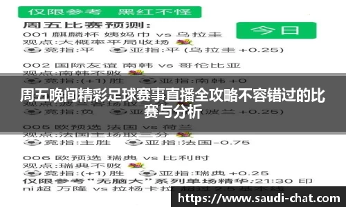 周五晚间精彩足球赛事直播全攻略不容错过的比赛与分析