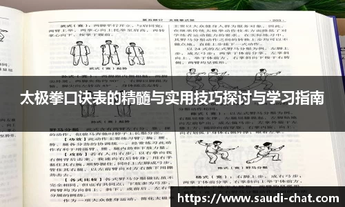 太极拳口诀表的精髓与实用技巧探讨与学习指南